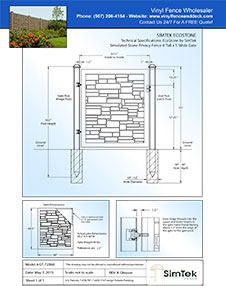 simulated stone fence