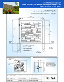 simulated stone fence