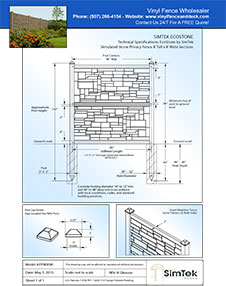 simulated stone fence