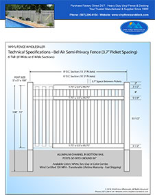 4' tall bel air semi privacy fence pool fence