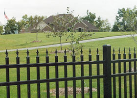 4' Tall Aluminum Fence with decorative Picket Toppers