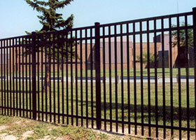 6' Tall Black Aluminum Fence