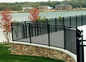 4' Tall Heavy Duty Black Aluminum Fence