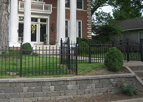 6 Foot Tall Black Aluminum Fence