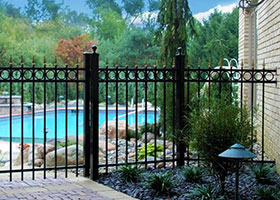 Black Aluminum Fence 4 foot tall