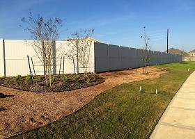 extra tall white privacy fence