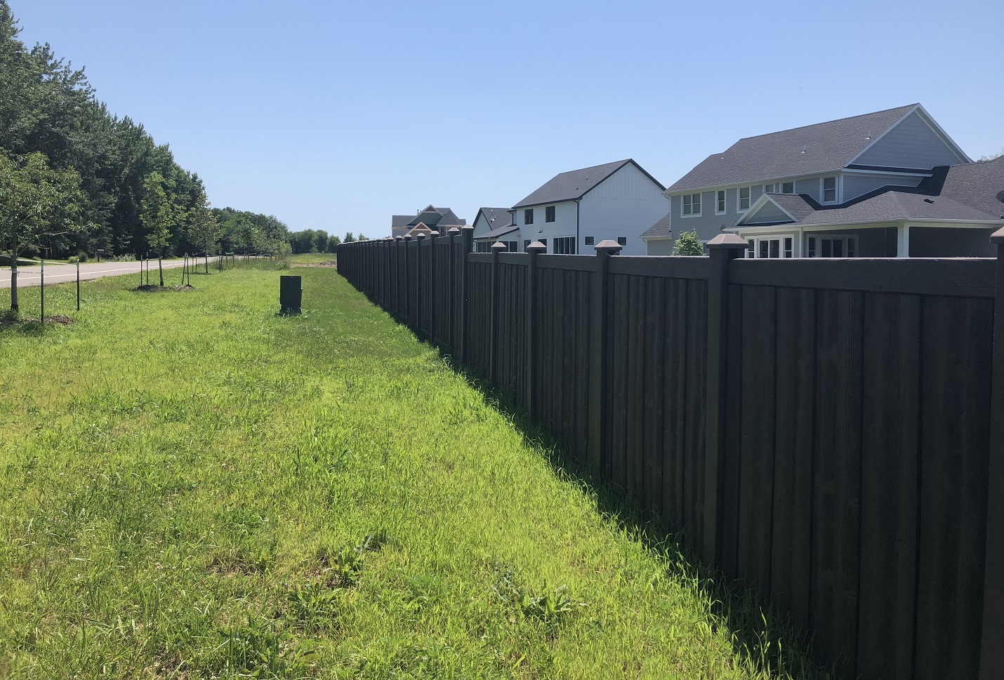 Walnut Brown Privacy Fencing