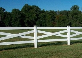 tan crossbuck fence