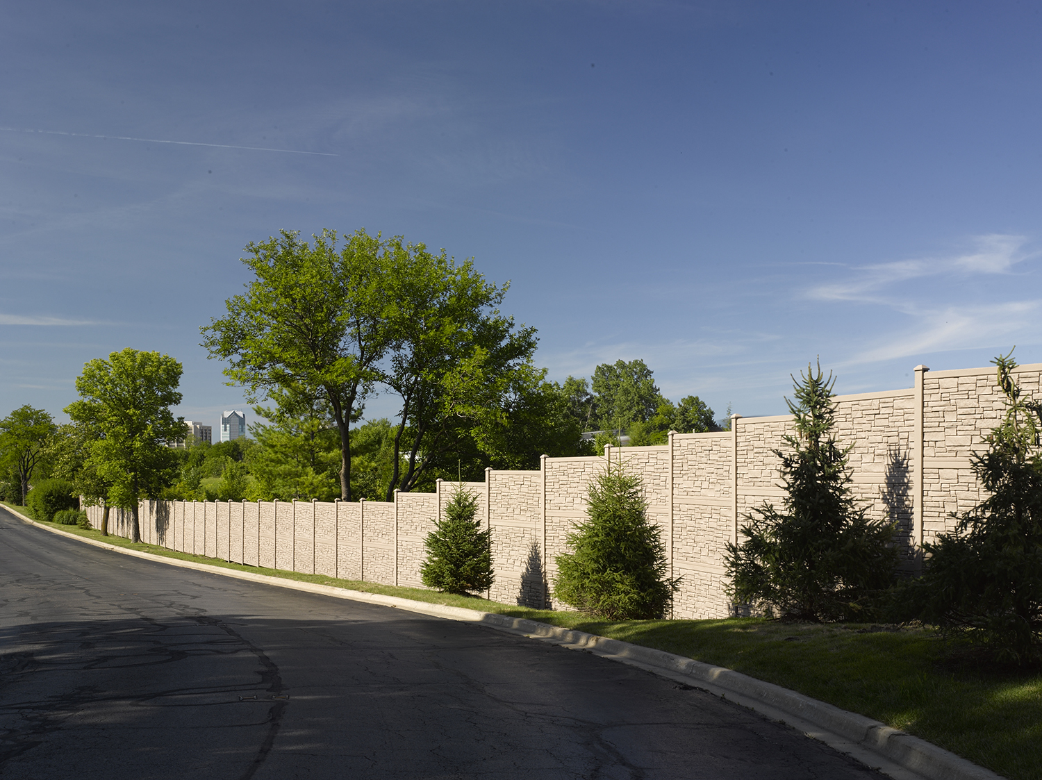 Brown Granite 12 Foot Tall Sound Wall