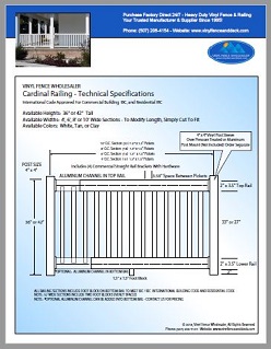 Cardinal White Deck Railing