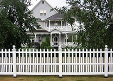 white Providence picket fence