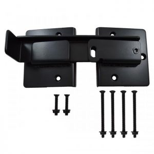 An adjustable flip latch for two-door vinyl fence gates