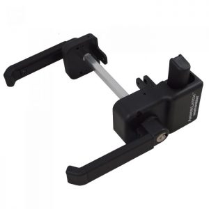 Two-sided vinyl fence gate latches with a handle