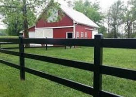 black equestrian fence