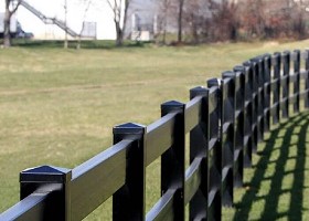 black vinyl horse fence