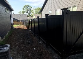 wholesale black vinyl fence