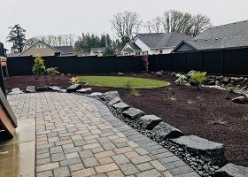 8' Tall black vinyl privacy fence