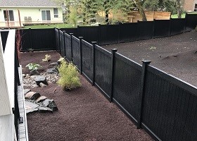 4 foot tall black privacy fence