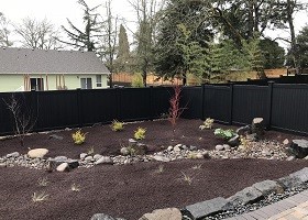 8' Tall black vinyl fence