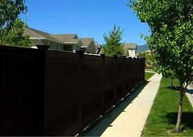 8'tall black privacy fence panels