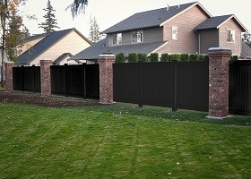 black pvc fence panels