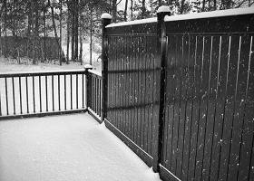 black vinyl fence