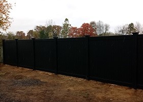 heavy duty black privacy fence