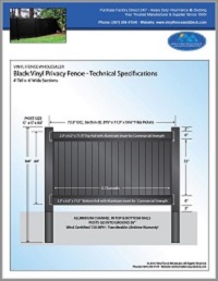 4' tall privacy fence black