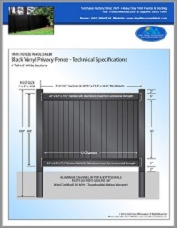 6' vinyl privacy fence panel