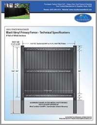 8' tall privacy fence panels black