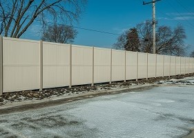 10' White Privacy Fence