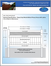 4' tall vinyl privacy fence