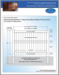 6 foot tall vinyl privacy fence