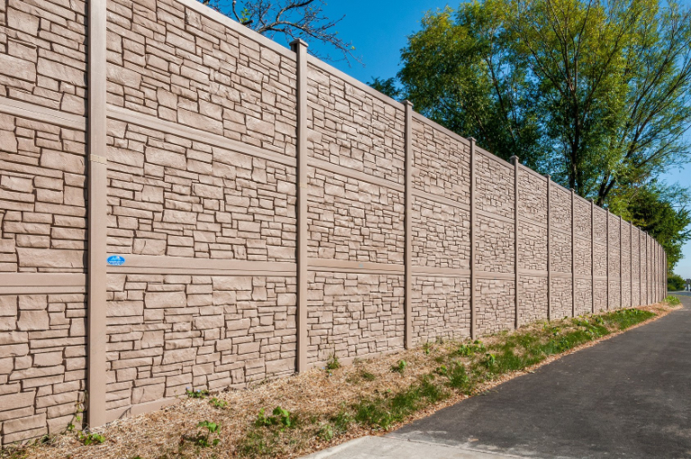 IDOT 12 Tall Simulated Stone by Vinyl Fence Wholesaler