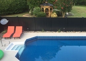 8' Tall black privacy fence