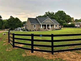 black Split Rail fence