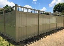 tan Ohio vinyl privacy fence panel