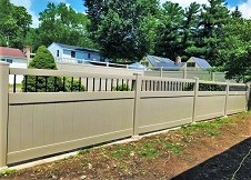 clay color 8' tall ohio privacy fence