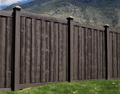 mocha walnut fence