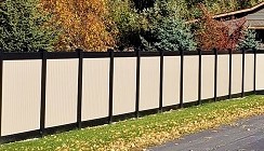 Black and Tan Color Combo Privacy Fence