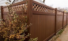 Mocha Walnut Privacy Fence