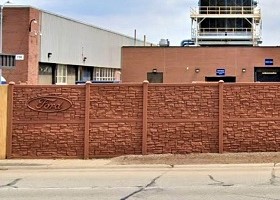 Desert Granite Simulated Stone Fence 8' Tall Sound Wall;