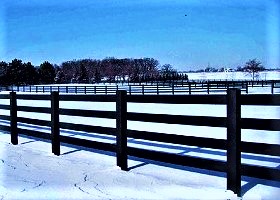 black 4 Rail horse fence