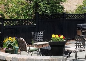 black privacy vinyl fence