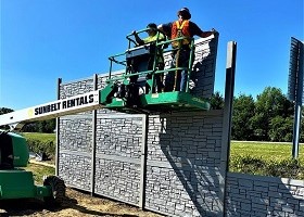 IDOT simulated stone fence