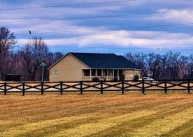 black crossbuck fence