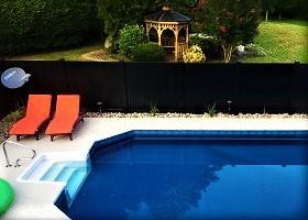 8' Tall black privacy fence