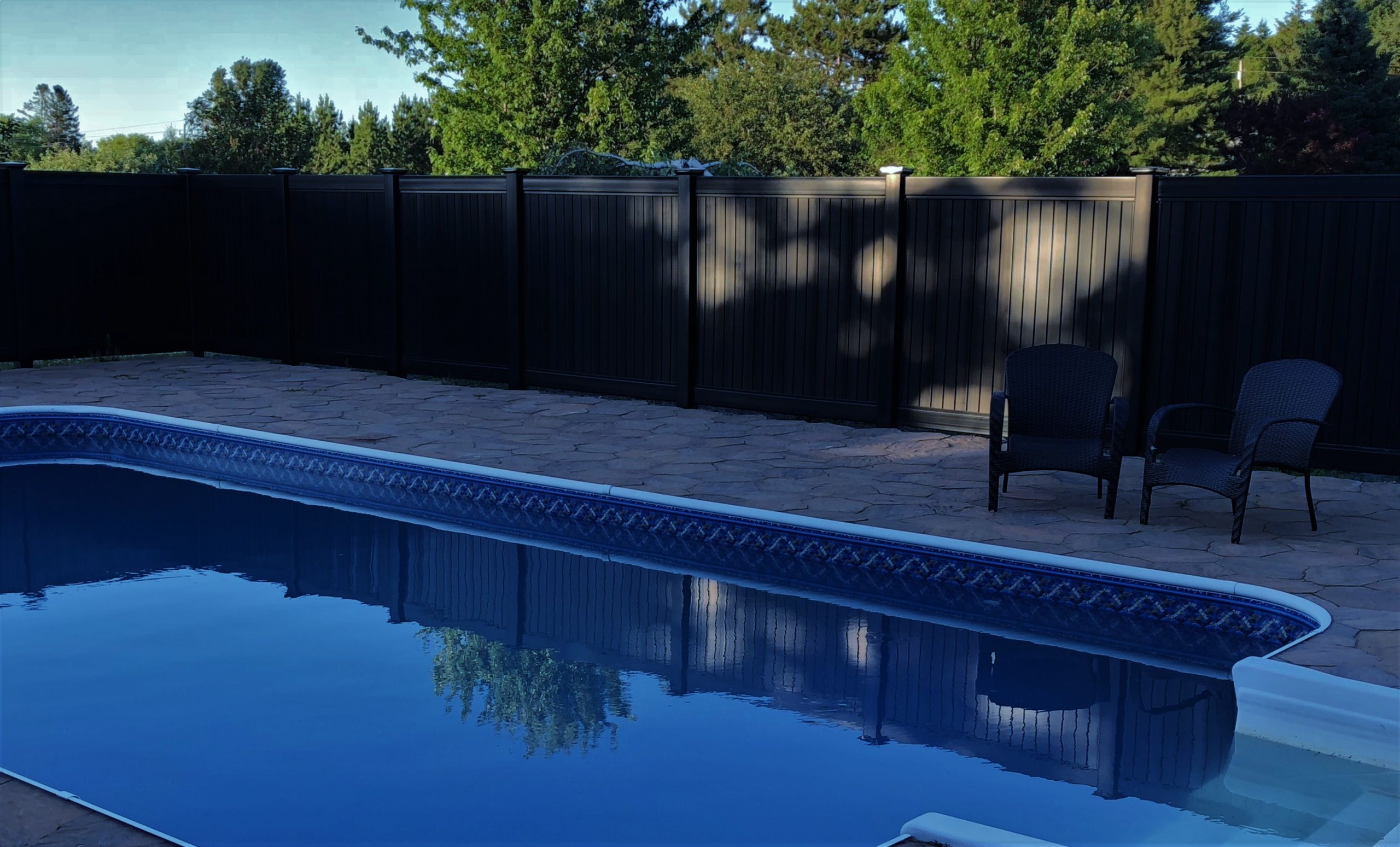 Wind Certified Black Privacy Fence Panels