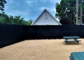 black vinyl privacy fence