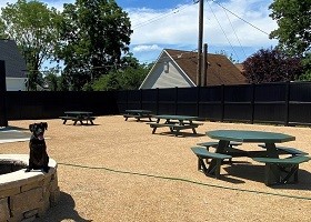 black vinyl privacy fence